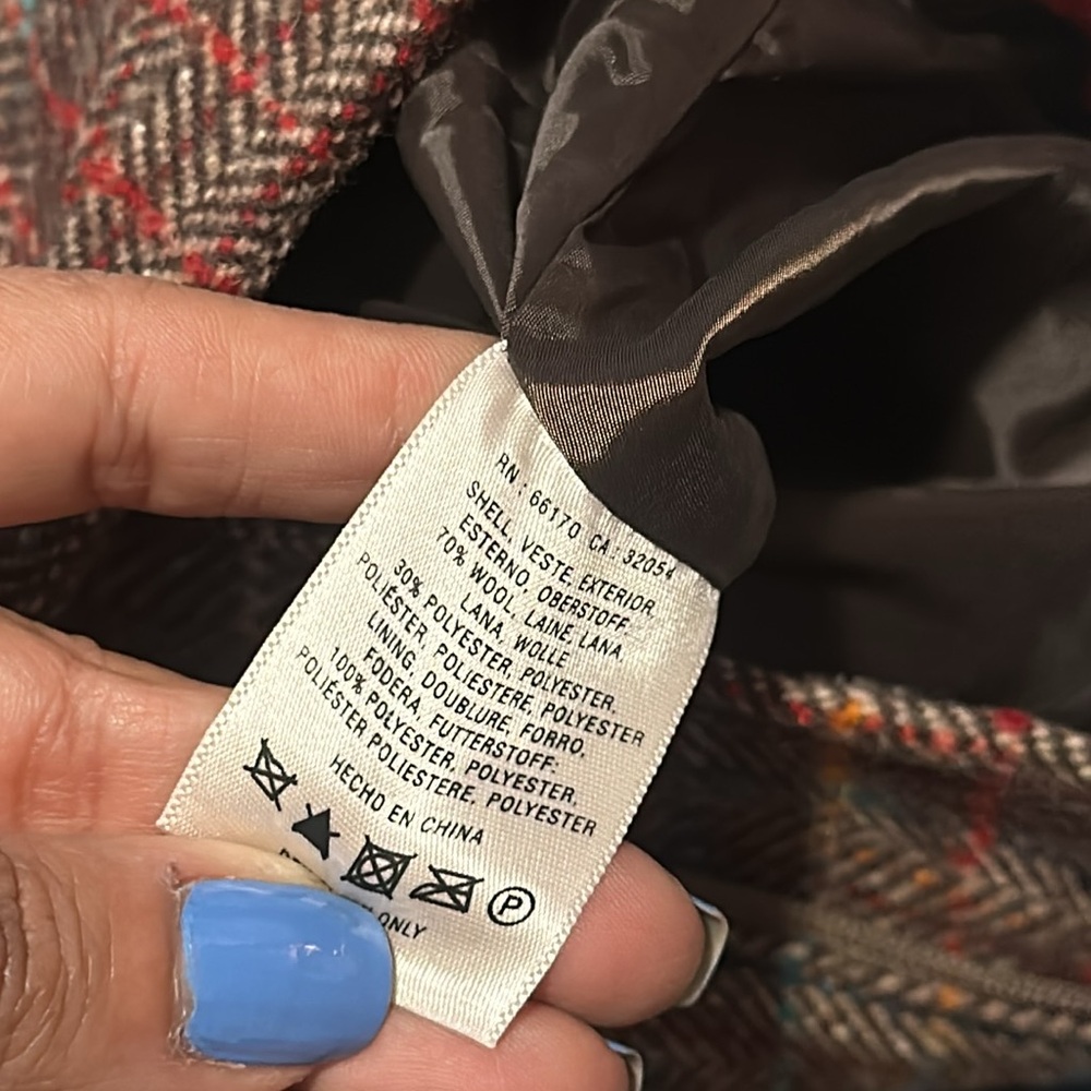 Anthropologie Cartonnier brown plaid wife-leg pants - Picture 7 of 7